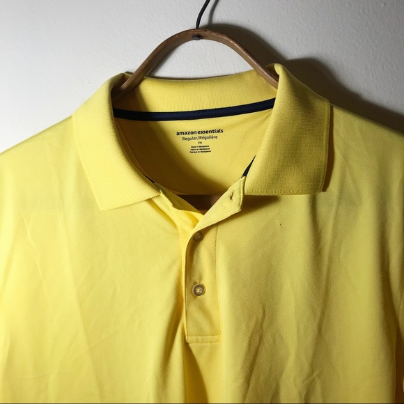 NWOT Amazon Essentials Men's Regular-fit Quick-Dry Golf Polo Shirt Yellow medium - Picture 7 of 9
